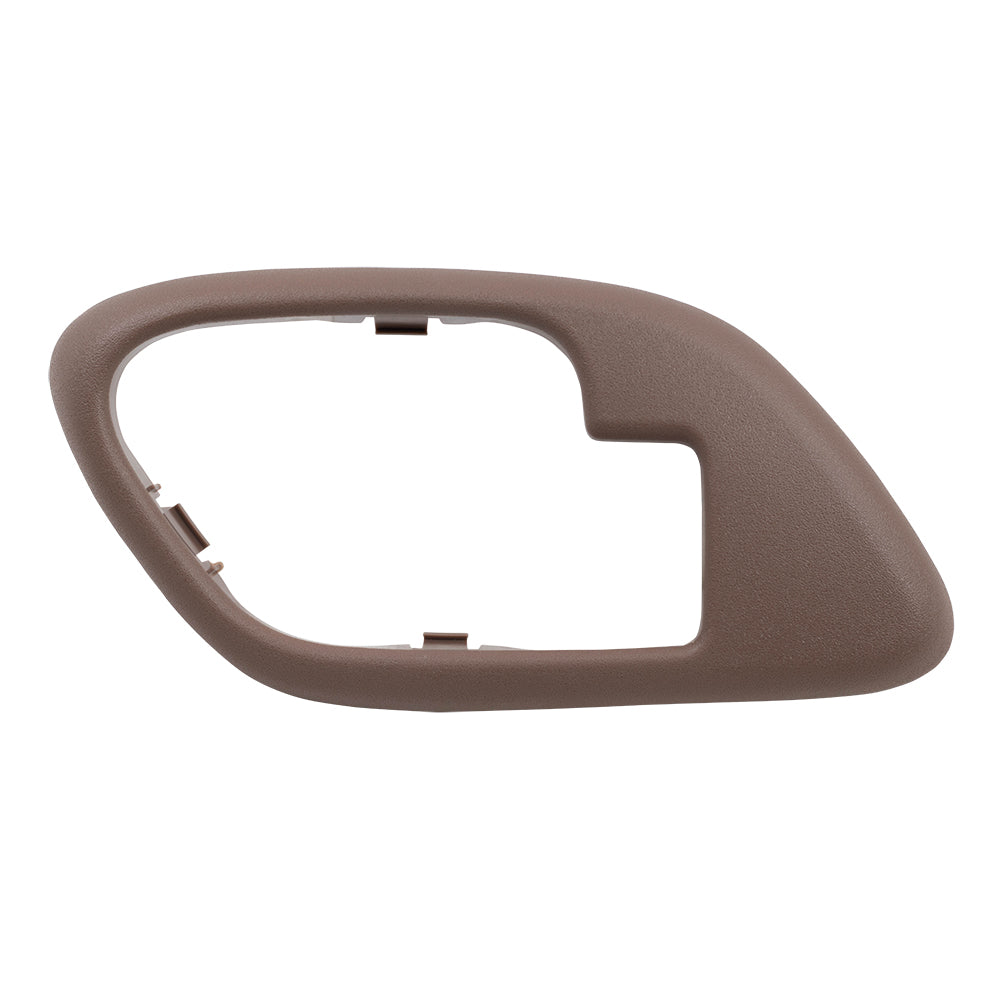 Brock Replacement Drivers Inside Interior Front or Rear Brown Door Handle Trim Bezel Compatible with Pickup Escalade Tahoe Suburban Yukon