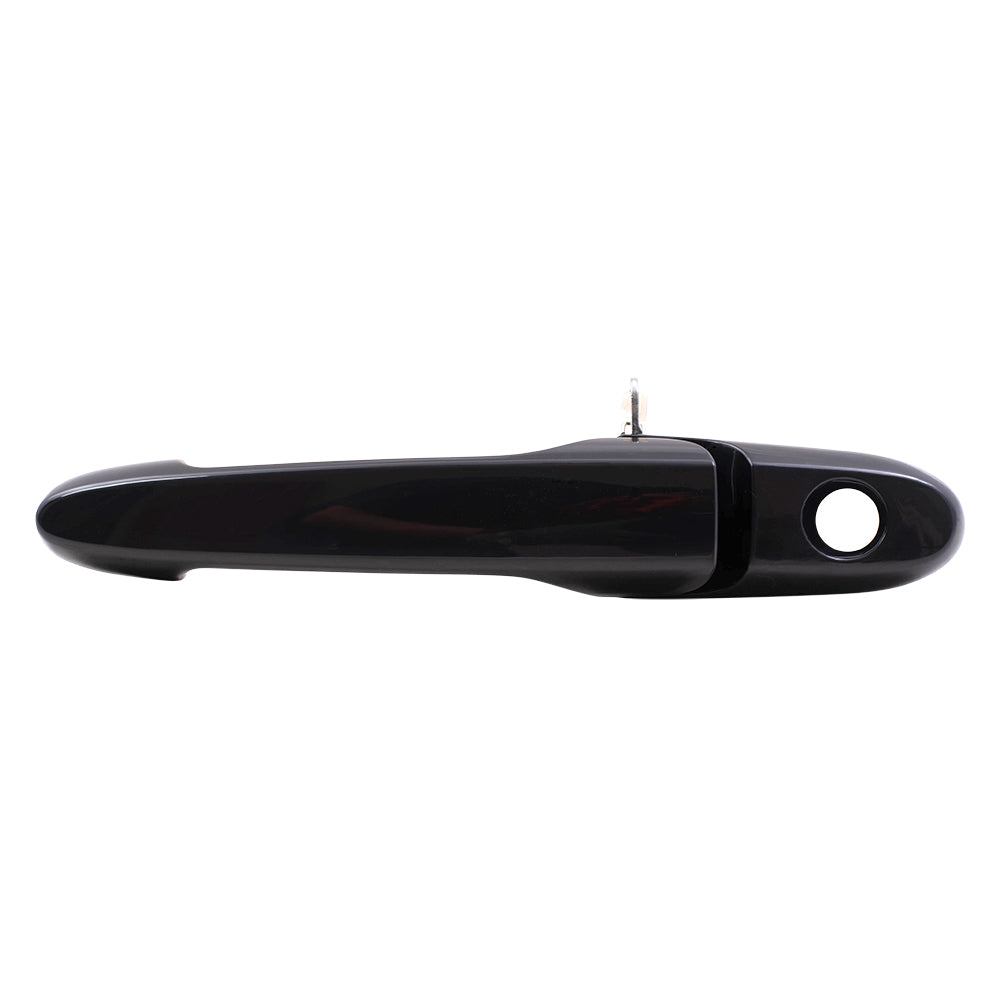 Buick Chevy Pontiac Saturn Drivers Front Outside Black Door Handle w/ Keyhole