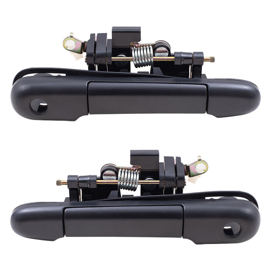 Brock Replacement Set Driver and Passenger Front Outside Outer Textured Door Handles Compatible with 1992-1995 Paseo 1991-1994 Tercel 6922016070 6921016070