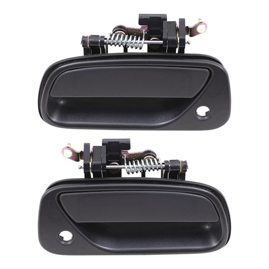 Brock Replacement Driver and Passenger Outside Outer Textured Door Handles Compatible with Pickup Truck 6922034010 6921034010