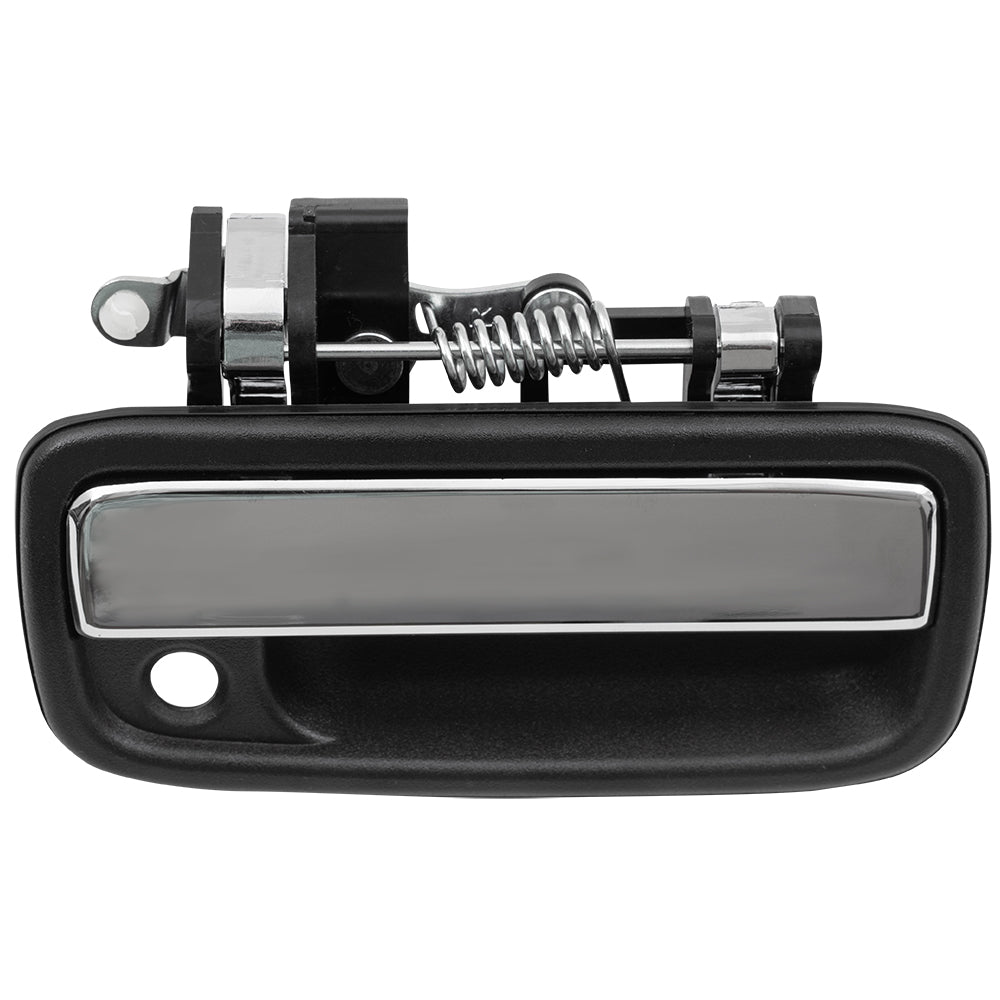 Brock Replacement Passengers Front Outside Black with Chrome Lever Door Handle Compatible with 1995-2004 Tacoma Pickup Truck 6921035030