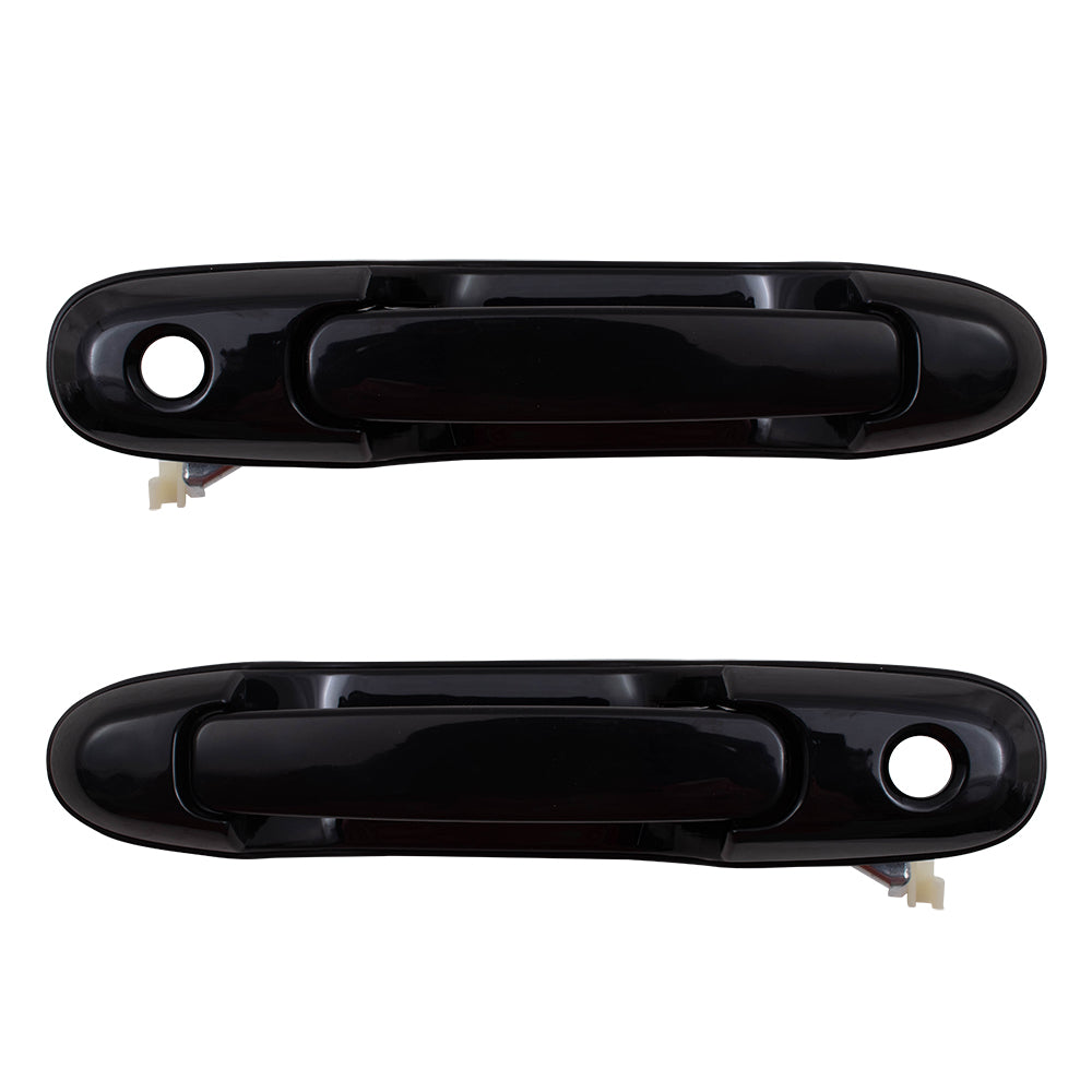 Brock Replacement Pair Set Front Outside Outer Door Handles Compatible with 1998-2003 Sienna Van 6922008010C0 6921008010C0