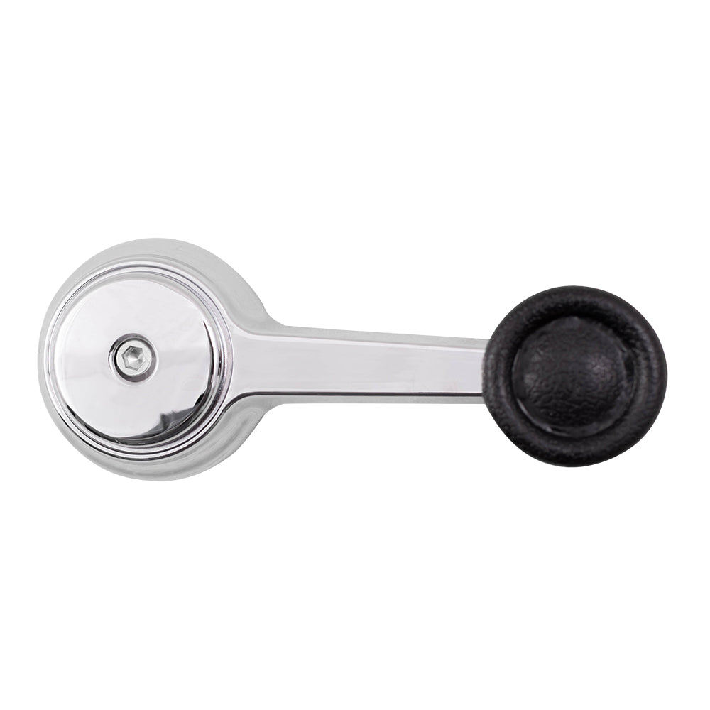 Brock Replacement Manual Window Crank Handle Chrome with Black Knob Compatible with Cherokee Grand Cherokee Comanche Wrangler Grand Wagoneer Gladiator 35025098 5AB84LX9