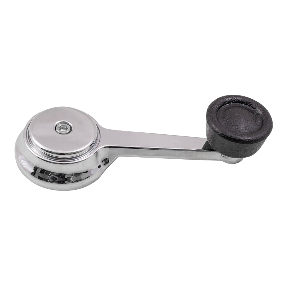 Brock Replacement Manual Window Crank Handle Chrome with Black Knob Compatible with Cherokee Grand Cherokee Comanche Wrangler Grand Wagoneer Gladiator 35025098 5AB84LX9