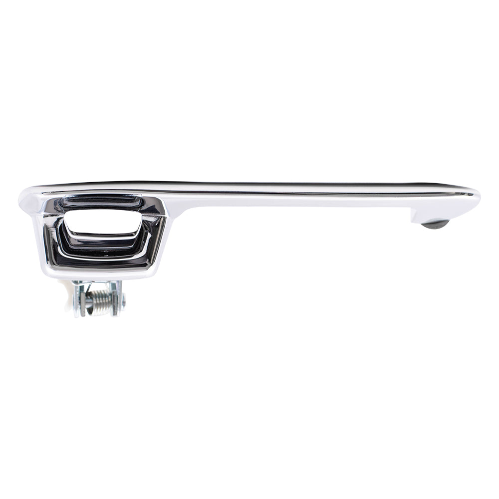 Brock Replacement Pair Set Outside Exterior Front Rear Chrome Door Handles Compatible with Pickup Truck SUV Van 55075649 55075648