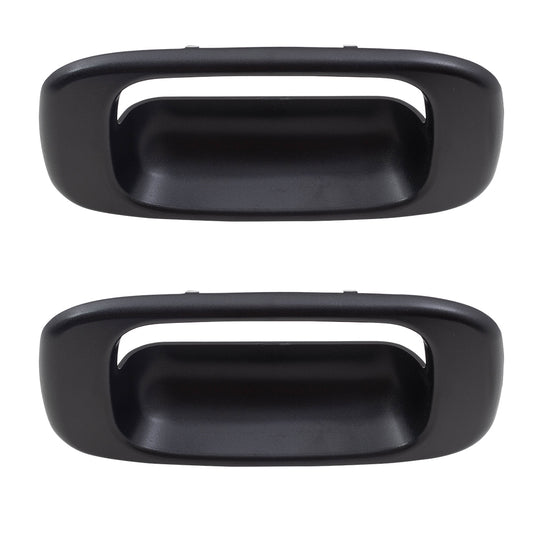 Brock Replacement Pair of Tailgate Liftgate Textured Handle Trim Bezels Compatible with Pickup Truck 15228539