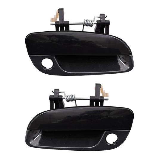 Brock Replacement Driver and Passenger Front Outside Outer Door Handles with Keyhole Compatible with Elantra 82650-2D000 82660-2D000