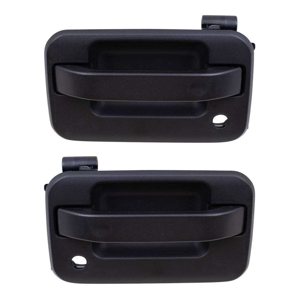 Brock Replacement Pair Set Front Outside Exterior Textured Door Handles Compatible with F150 Pickup Truck CL3Z1522405BB CL3Z1522404BA