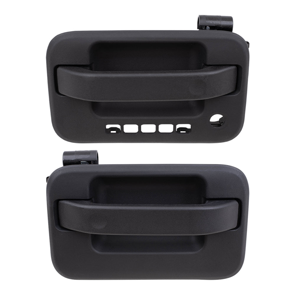 Brock Replacement Driver and Passenger Outside Outer Door Handles Compatible with Pickup Truck 8L3Z1522405AA 9L3Z1522404AB