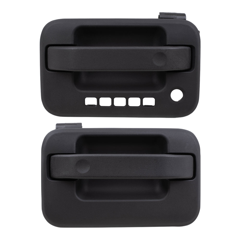 Brock Replacement Driver and Passenger Outside Outer Door Handles Compatible with Pickup Truck 8L3Z1522405AA 9L3Z1522404AB