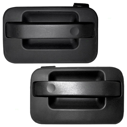 Brock Replacement Driver and Passenger Rear Outside Outer Door Handles Compatible with Pickup Truck 9L3Z1626605AB CL3Z 1522404 AB CL3Z1522404AB