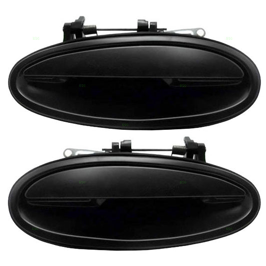 Brock Replacement Driver and Passenger Rear Outside Outer Door Handles Compatible with Park Avenue 25699183 25699182