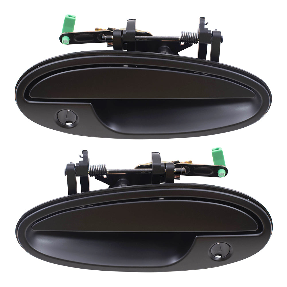 Brock Replacement Driver and Passenger Front Outside Outer Door Handles with Keyhole Compatible with 25699151 25629250