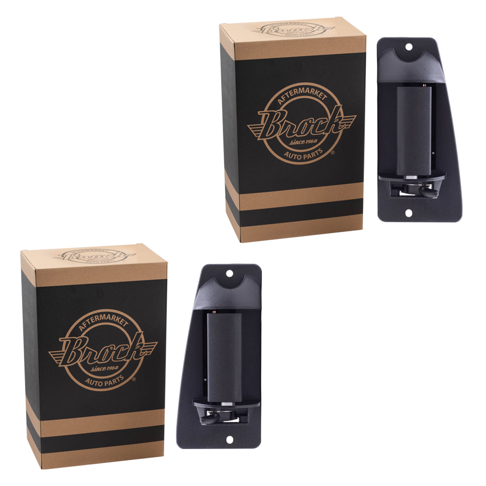 Brock Replacement Driver and Passenger Rear Outside Outer Door Handles Compatible with 99-06 Silverado Sierra Extended Cab Pickup Truck