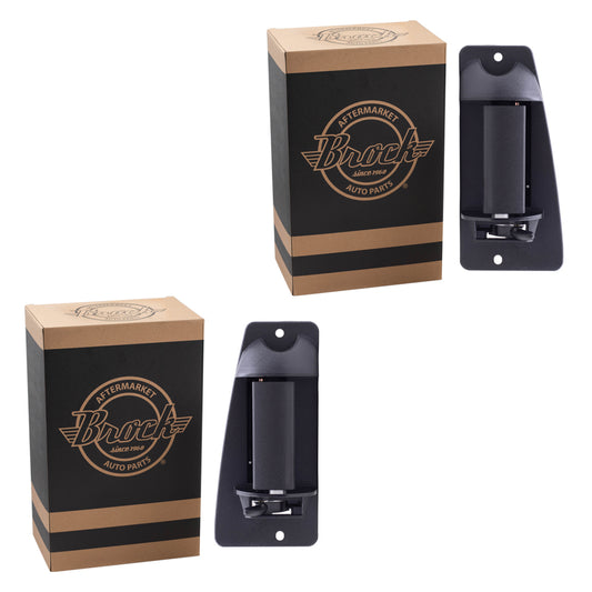 Brock Replacement Driver and Passenger Rear Outside Outer Door Handles Compatible with 99-06 Silverado Sierra Extended Cab Pickup Truck