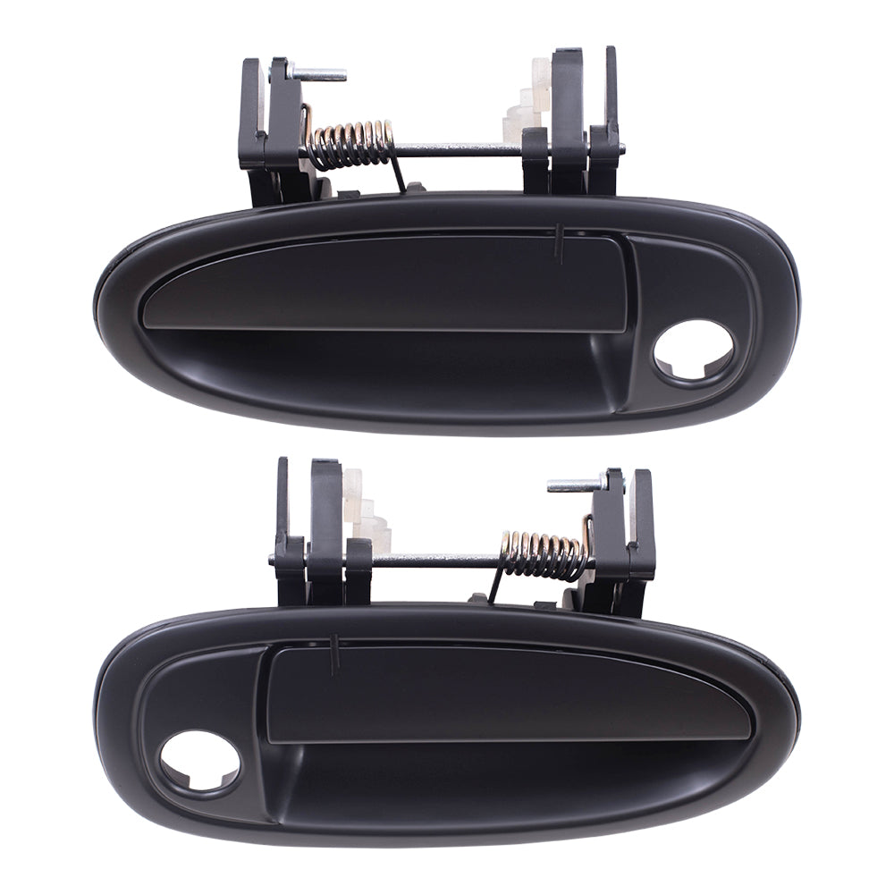 Brock Replacement Pair Set Front Outside Outer Exterior Door Handles w/ Keyholes Compatible with Avalon 69220AC010 69210AC010