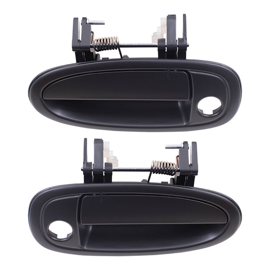 Brock Replacement Pair Set Front Outside Outer Exterior Door Handles w/ Keyholes Compatible with Avalon 69220AC010 69210AC010